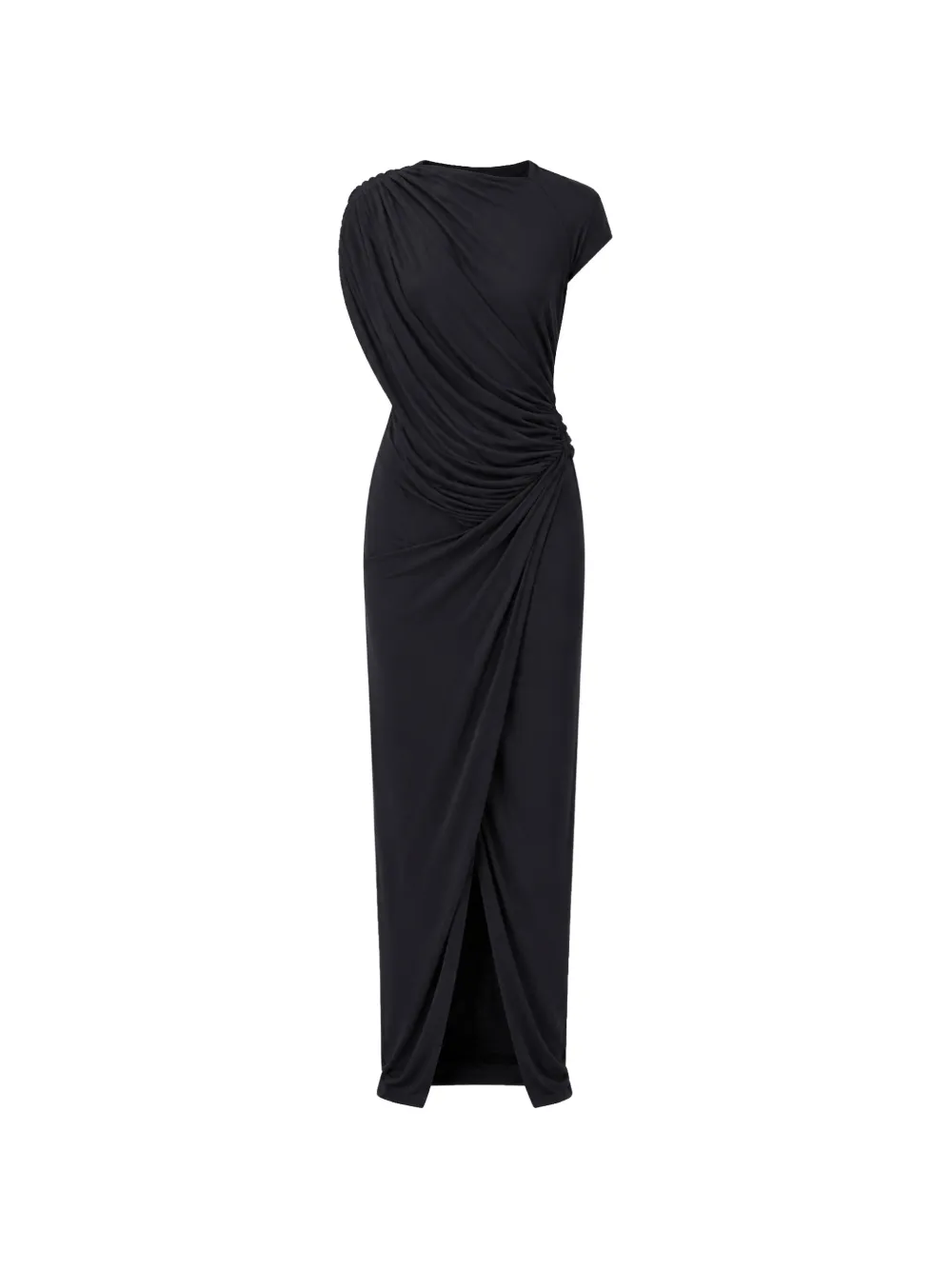 Rick Owens Ares draped maxi dress - Nero
