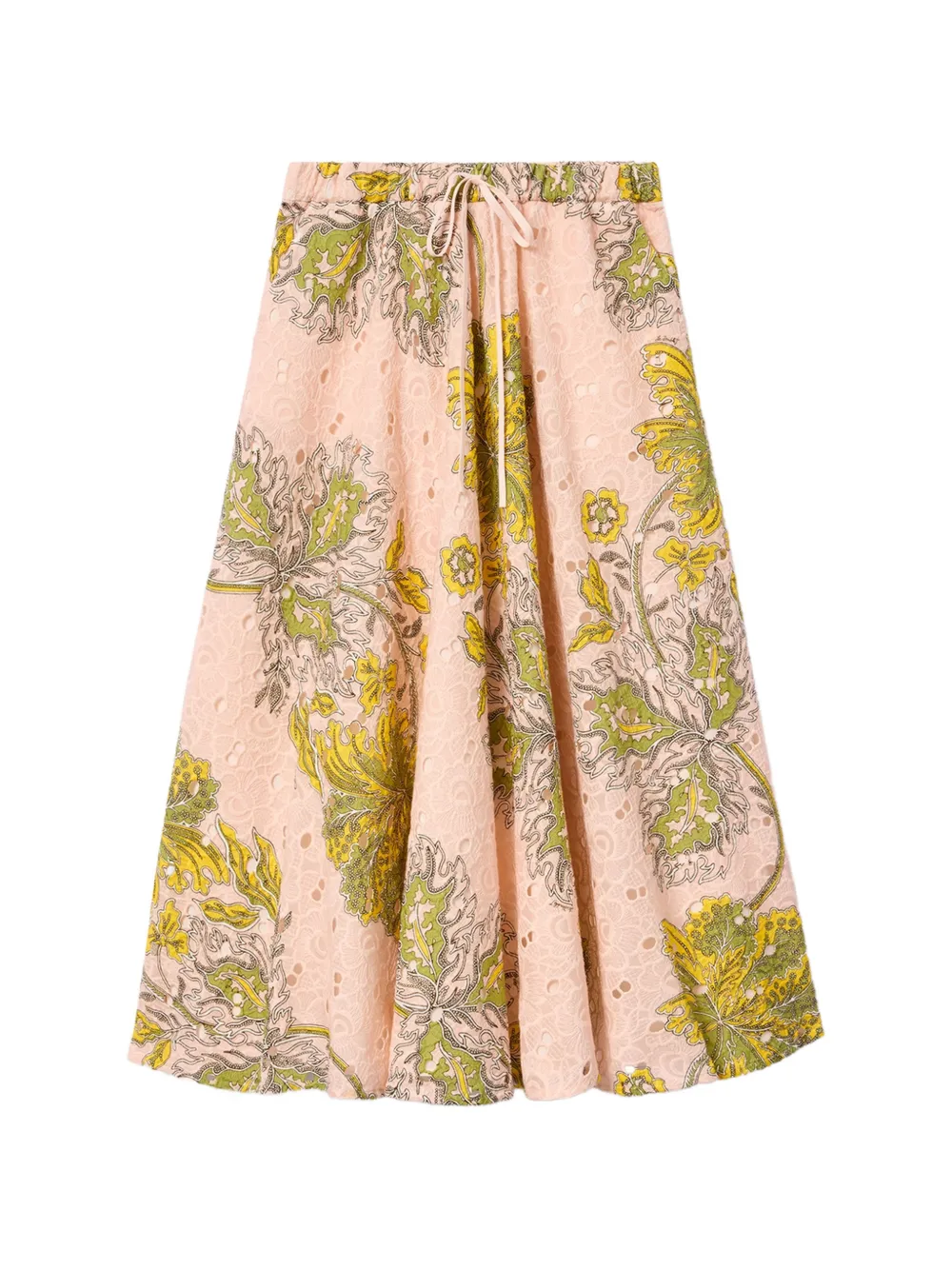 La DoubleJ Swathe Pink broderie-anglaise midi skirt - Rosa
