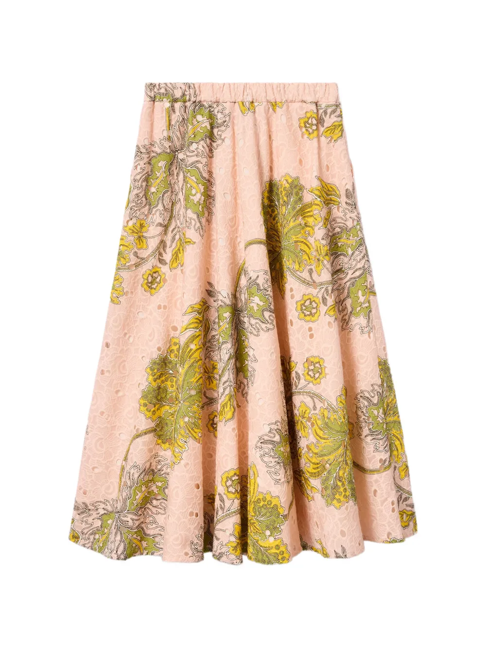 La DoubleJ Swathe Pink broderie anglaise midi-rok Roze