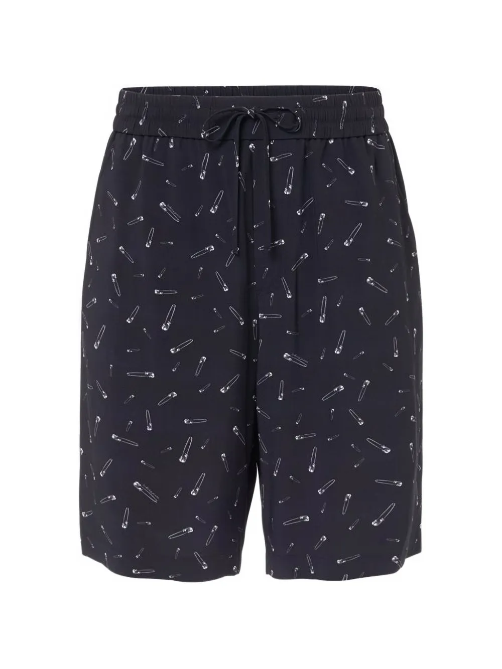 Iceberg safety-pin-print drawstring shorts - Blu