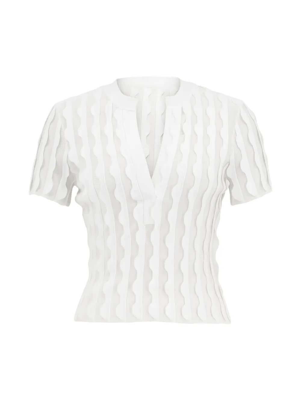 Simkhai Mallorie scalloped sweater - Bianco