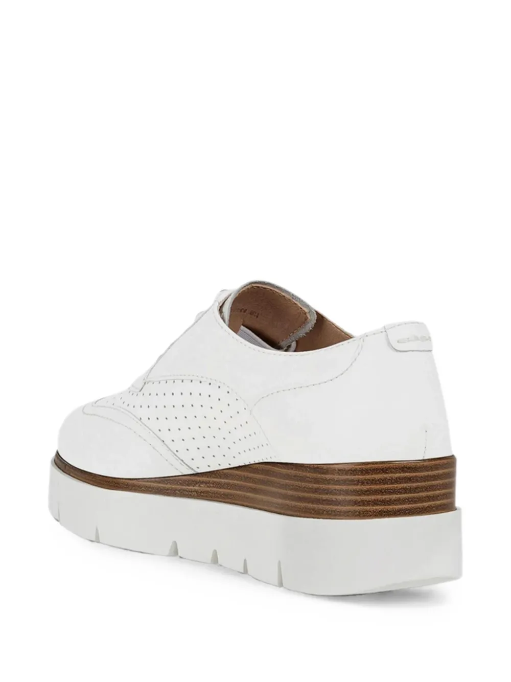 Geox Oxford geperforeerde schoenen met plateauzool Wit