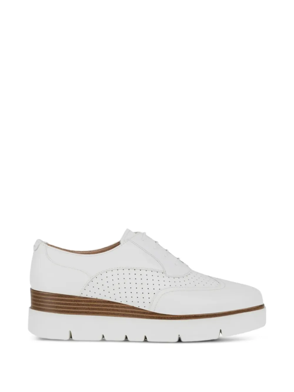 Geox Oxford geperforeerde schoenen met plateauzool Wit