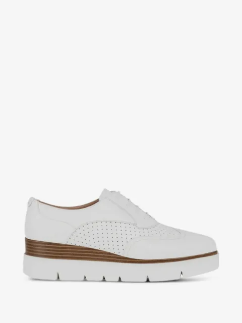 Geox perforated platform Oxford shoes