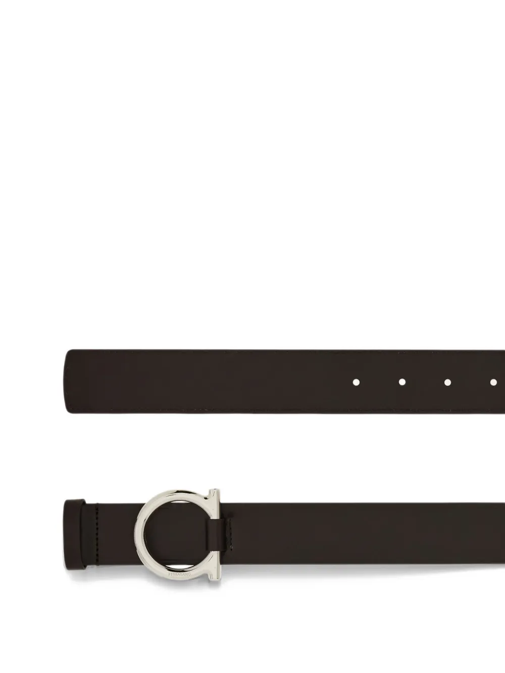 Ferragamo Riem met gancini-gesp Bruin