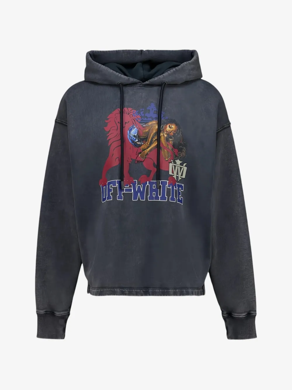 Off-White Royal Girl graphic-print hoodie | Grey | Image 1