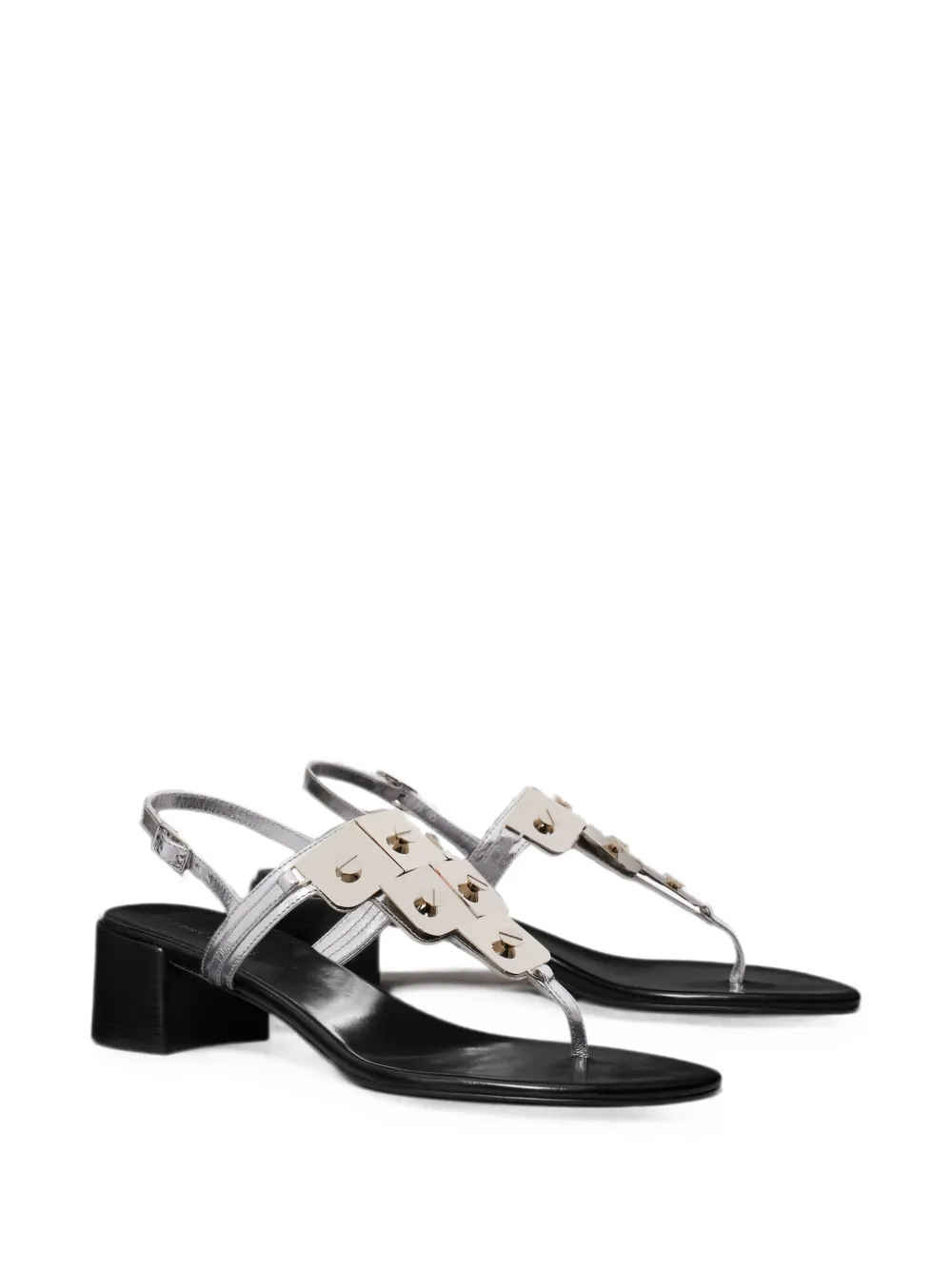Tory Burch studded heeled sandals Zilver