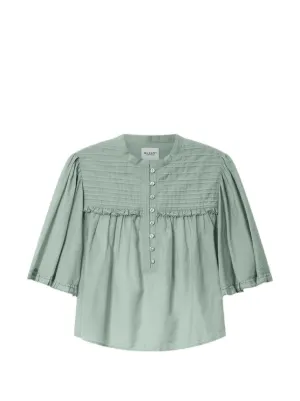 SANDRO レーストリム ストライプ トップ | ホワイト | FARFETCH JP