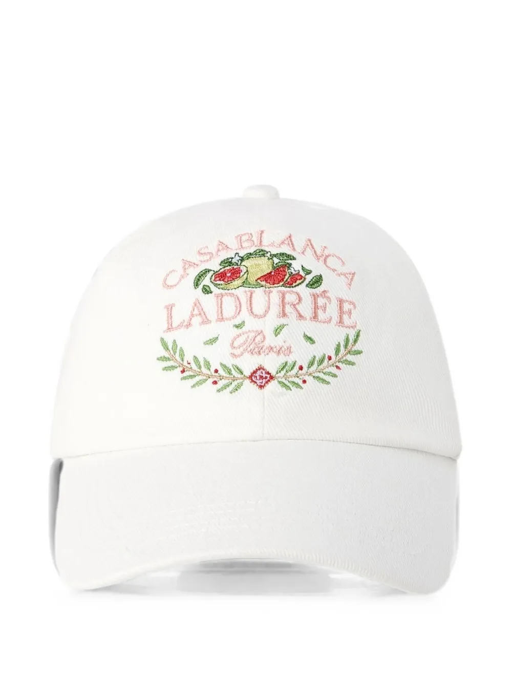 Casablanca Ladurée x Casablanca embroidered cap - Weiß