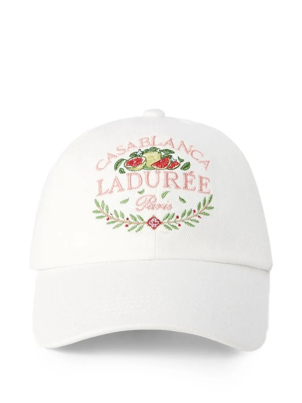 Casablanca Ladurée x Casablanca embroidered cap - Bianco