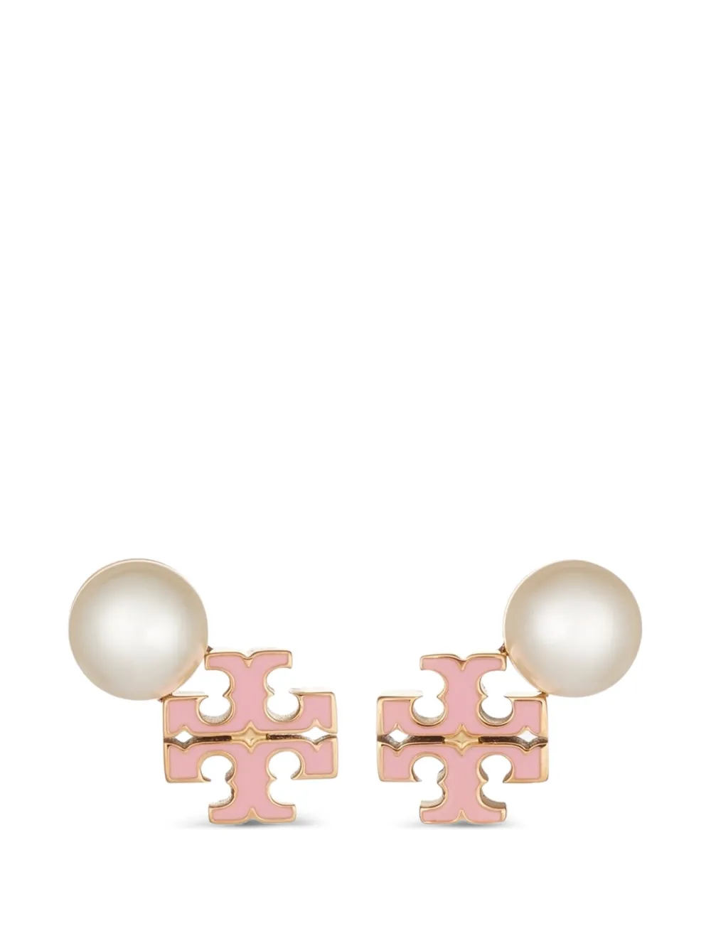 Tory Burch Moondance logo pearl earrings - Oro