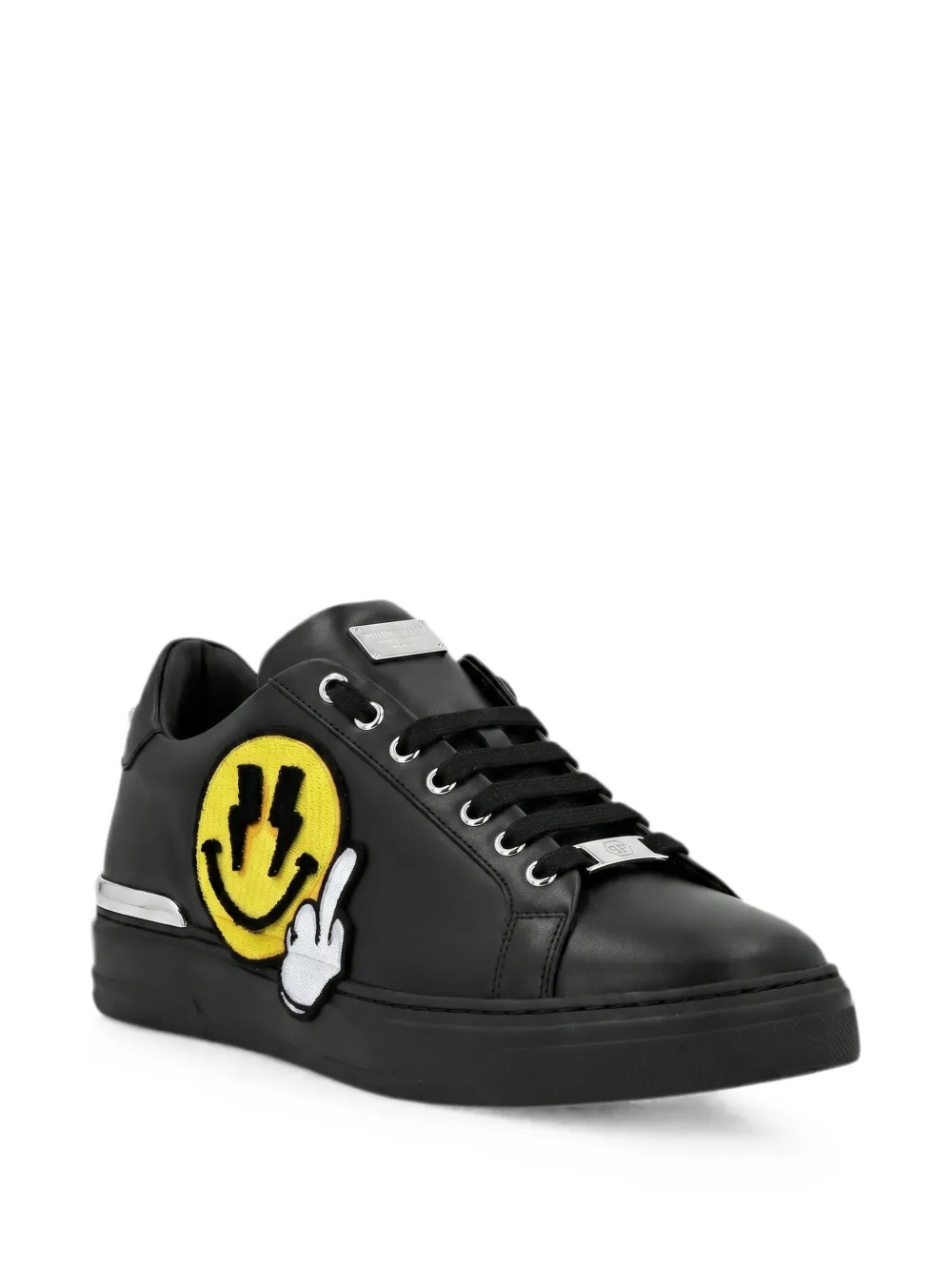 Philipp Plein Smile patch sneakers Zwart
