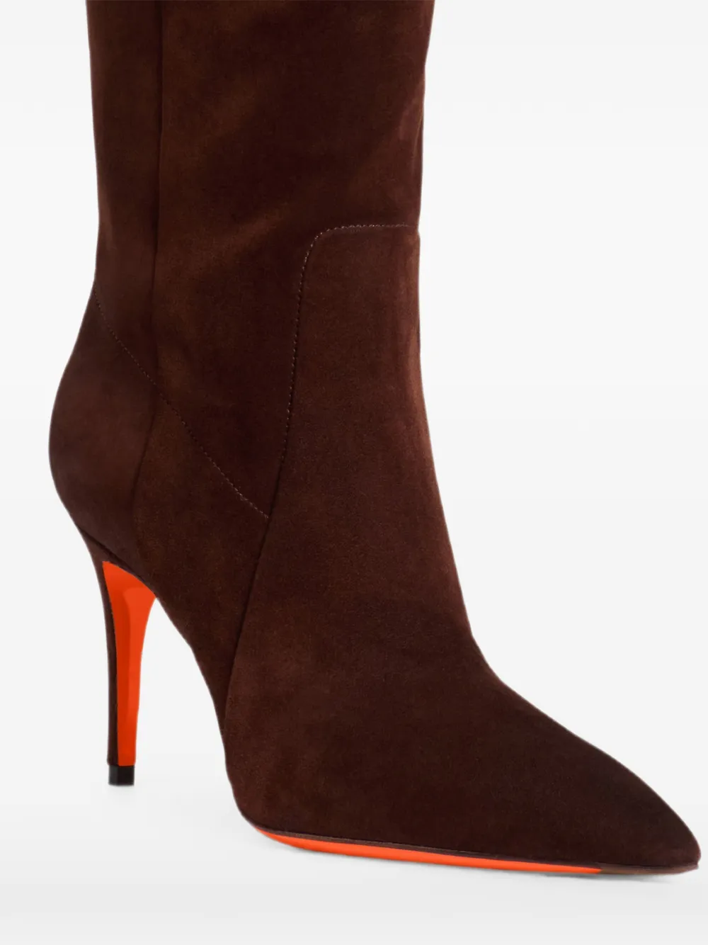Santoni pointed-toe suede boots Bruin