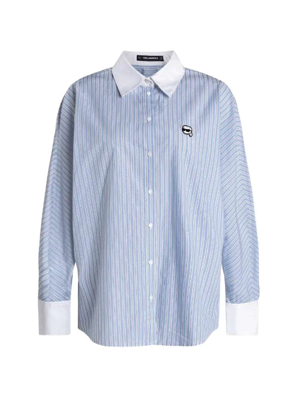 Karl Lagerfeld Gestreiftes Ikon Hemd - Blau