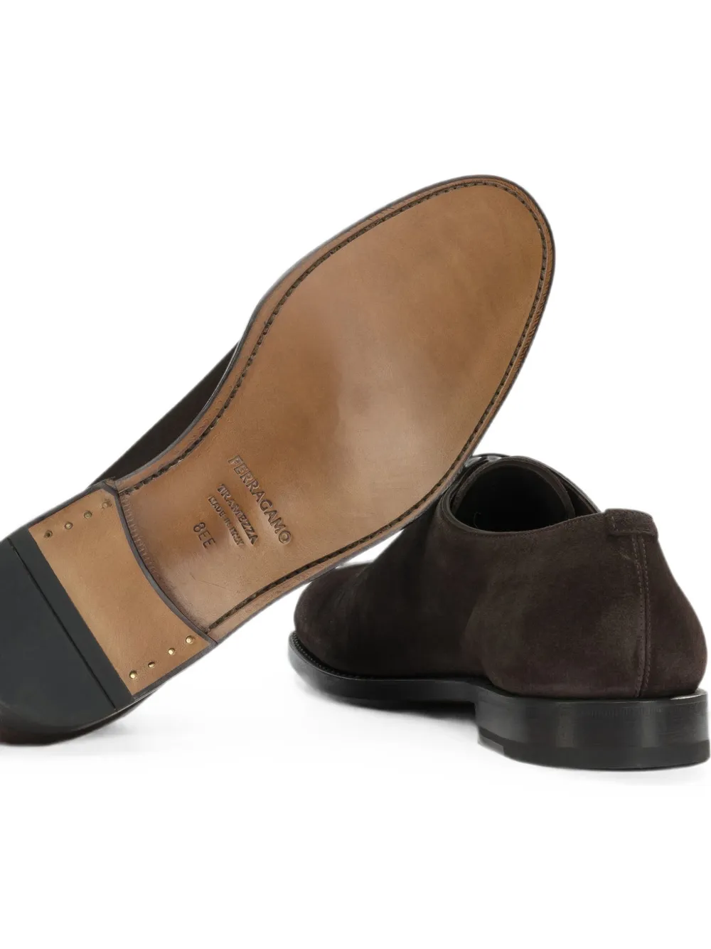 Ferragamo suede almond-toe lace-up shoes Bruin