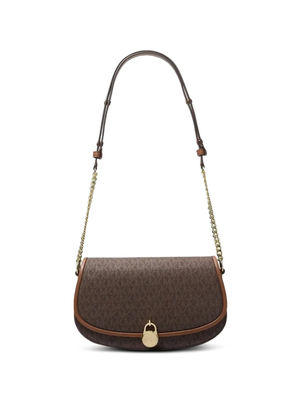 Michael Kors medium Mila logo-print shoulder bag - Marrone