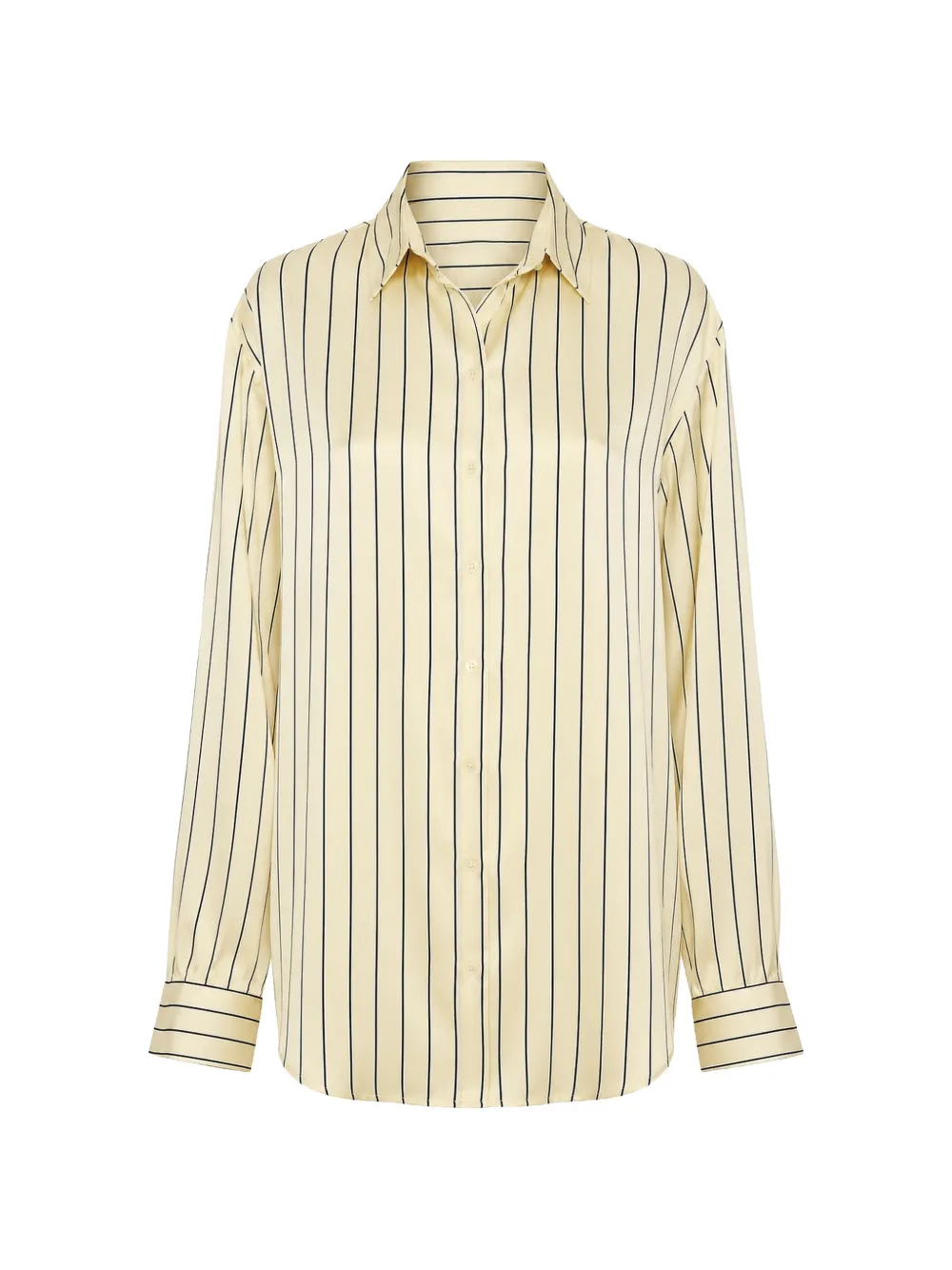 STAUD Nolan pinstripe silk shirt - Toni neutri