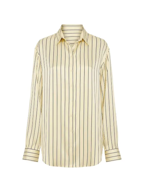 STAUD Nolan pinstripe silk shirt