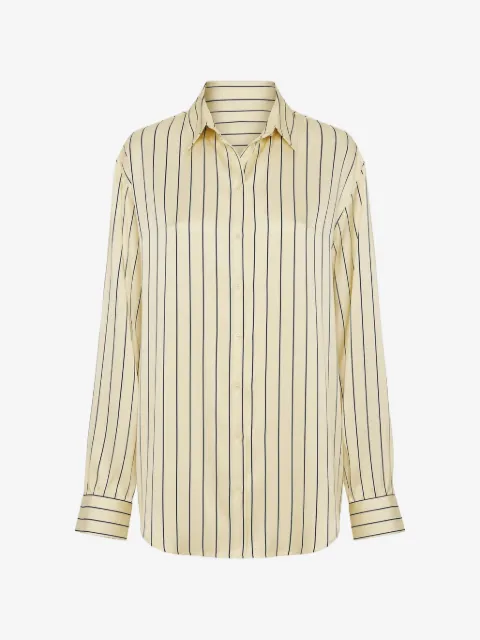 STAUD Nolan pinstripe silk shirt