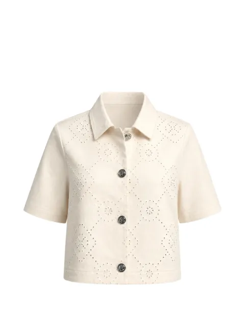 DKNY eyelet-detail short-sleeve shirt 