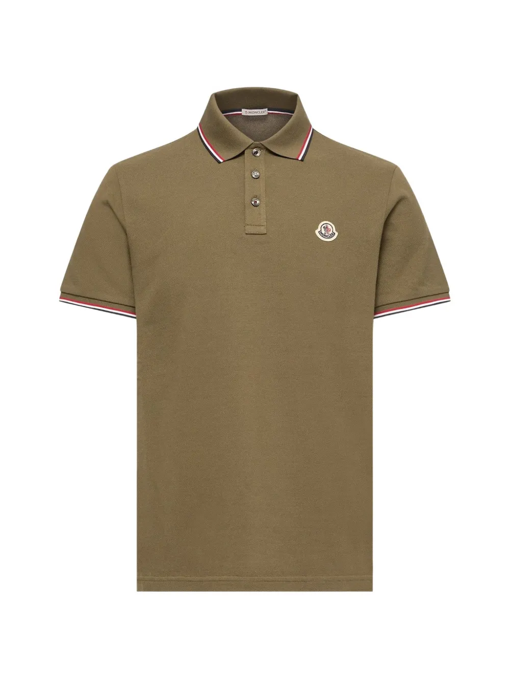 Moncler Poloshirt met logopatch Bruin