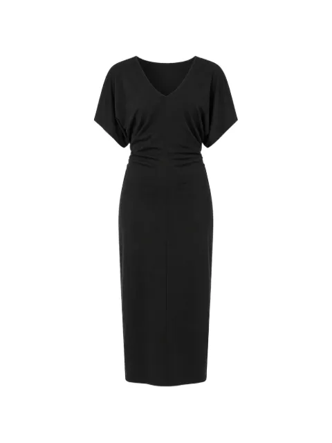 Drykorn Pamanti v-neck ruched midi dress