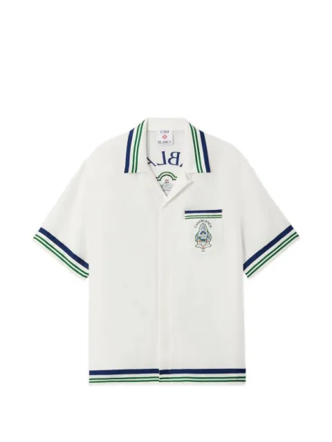 Casablanca camisa de seda Hotel Emblem