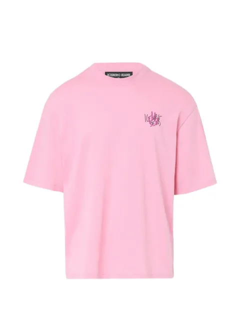 Iceberg graphic-print embroidered-logo T-shirt