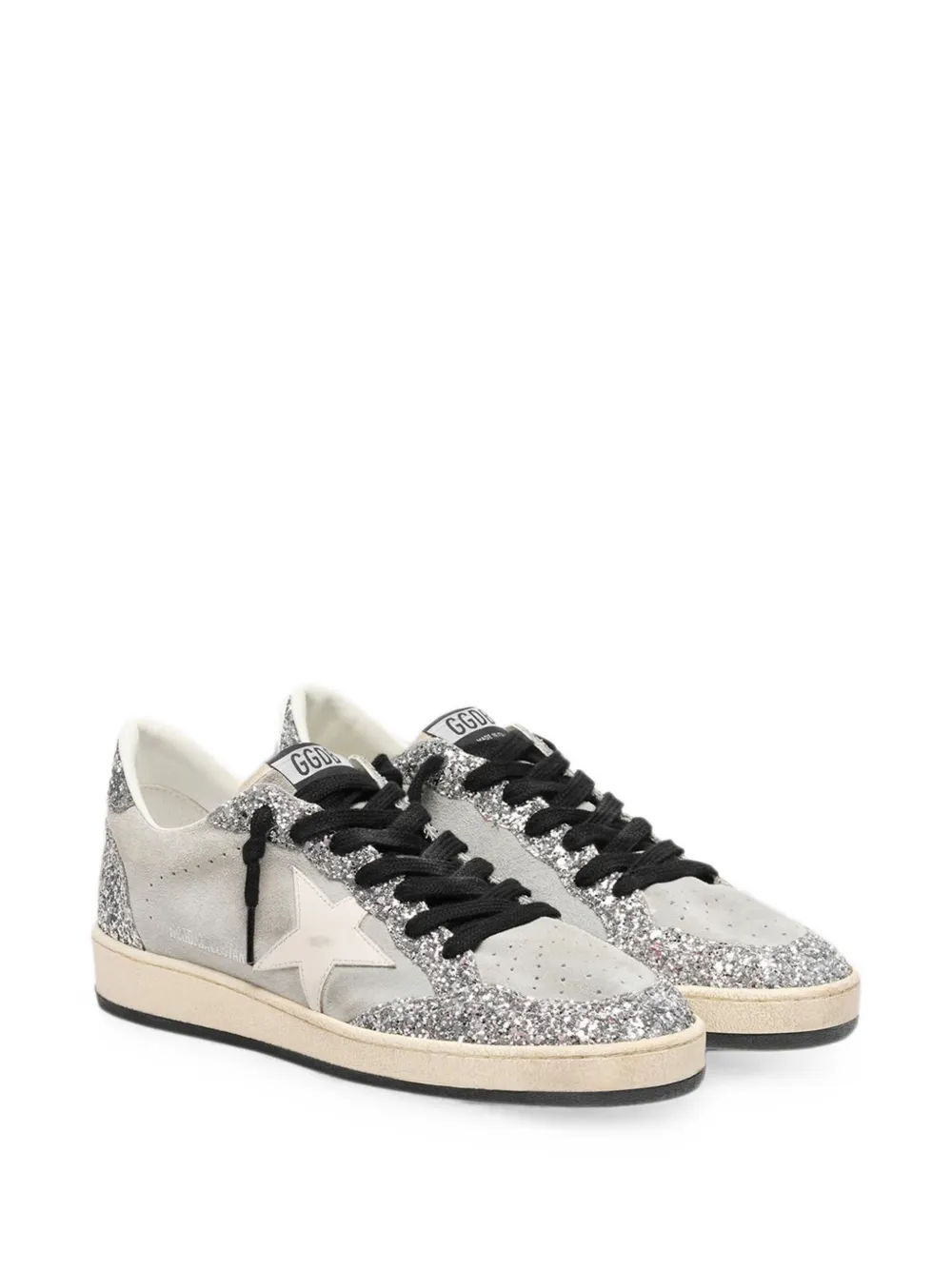 Golden Goose Ball Star glitter-effect sneakers Grijs