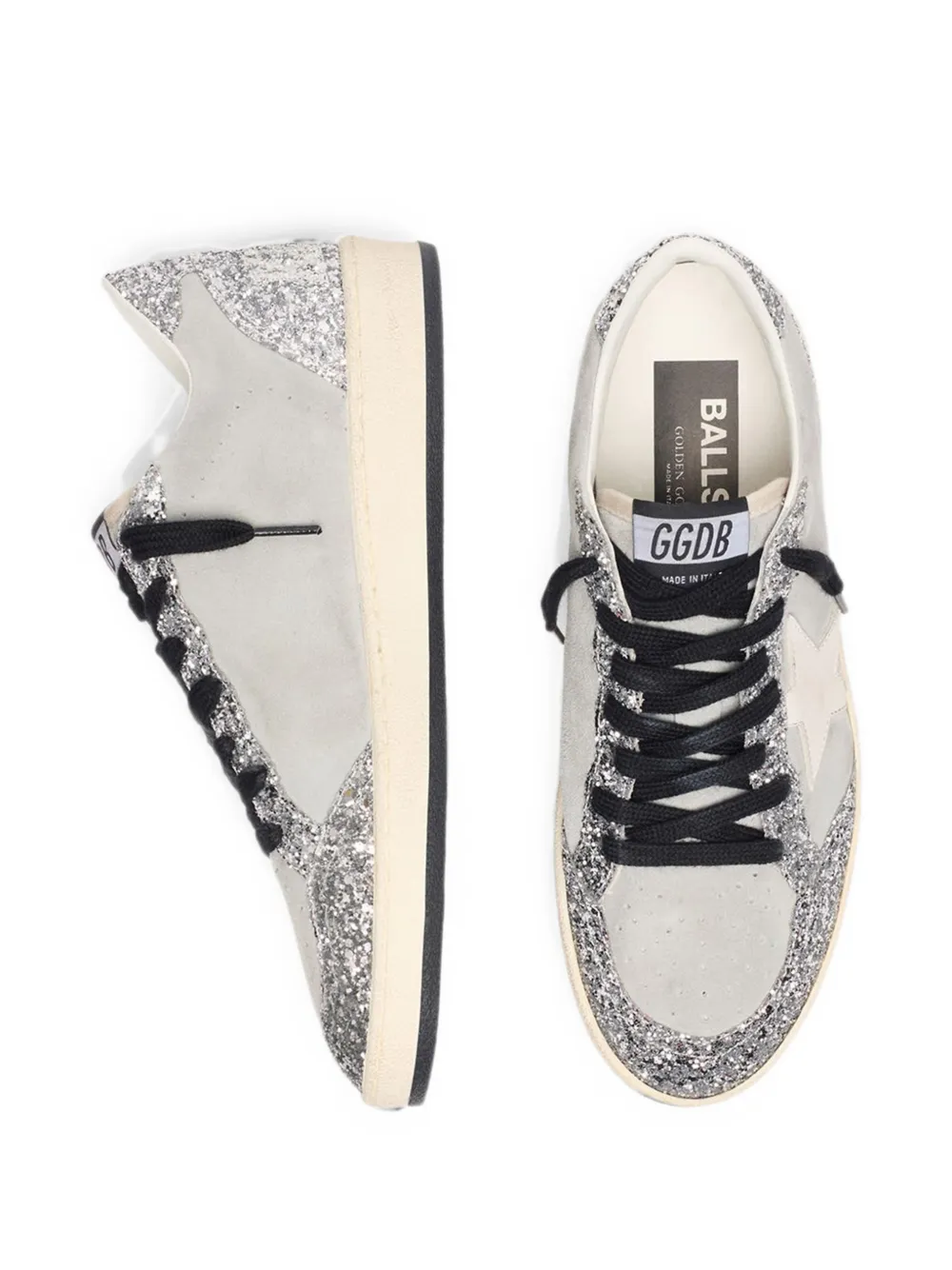 Golden Goose Ball Star glitter-effect sneakers Grijs