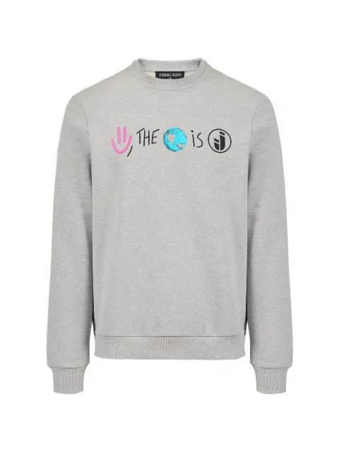 Iceberg graphic-print long-sleeve sweatshirt