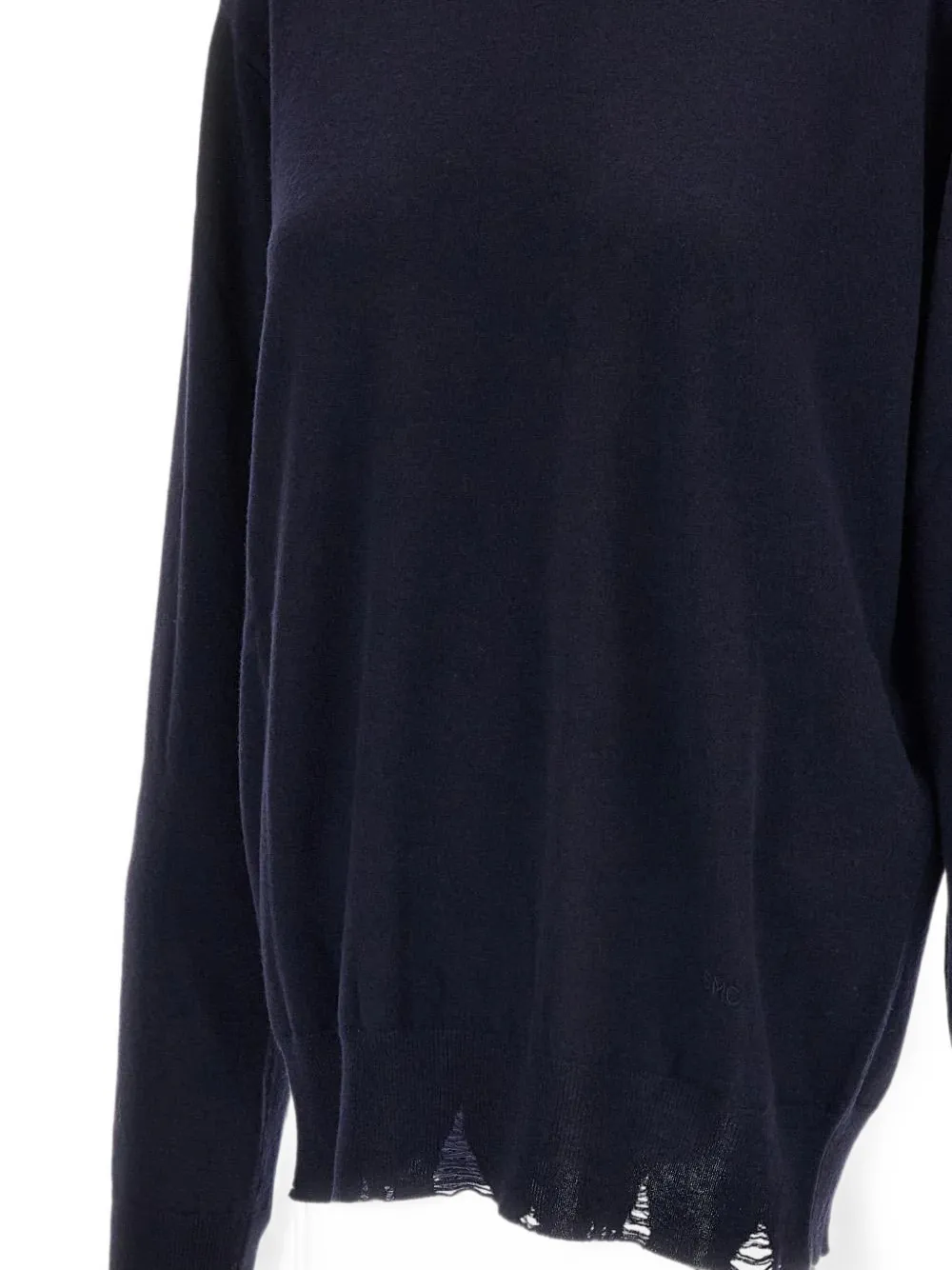 Stella McCartney Gerafelde fijngebreide trui Blauw