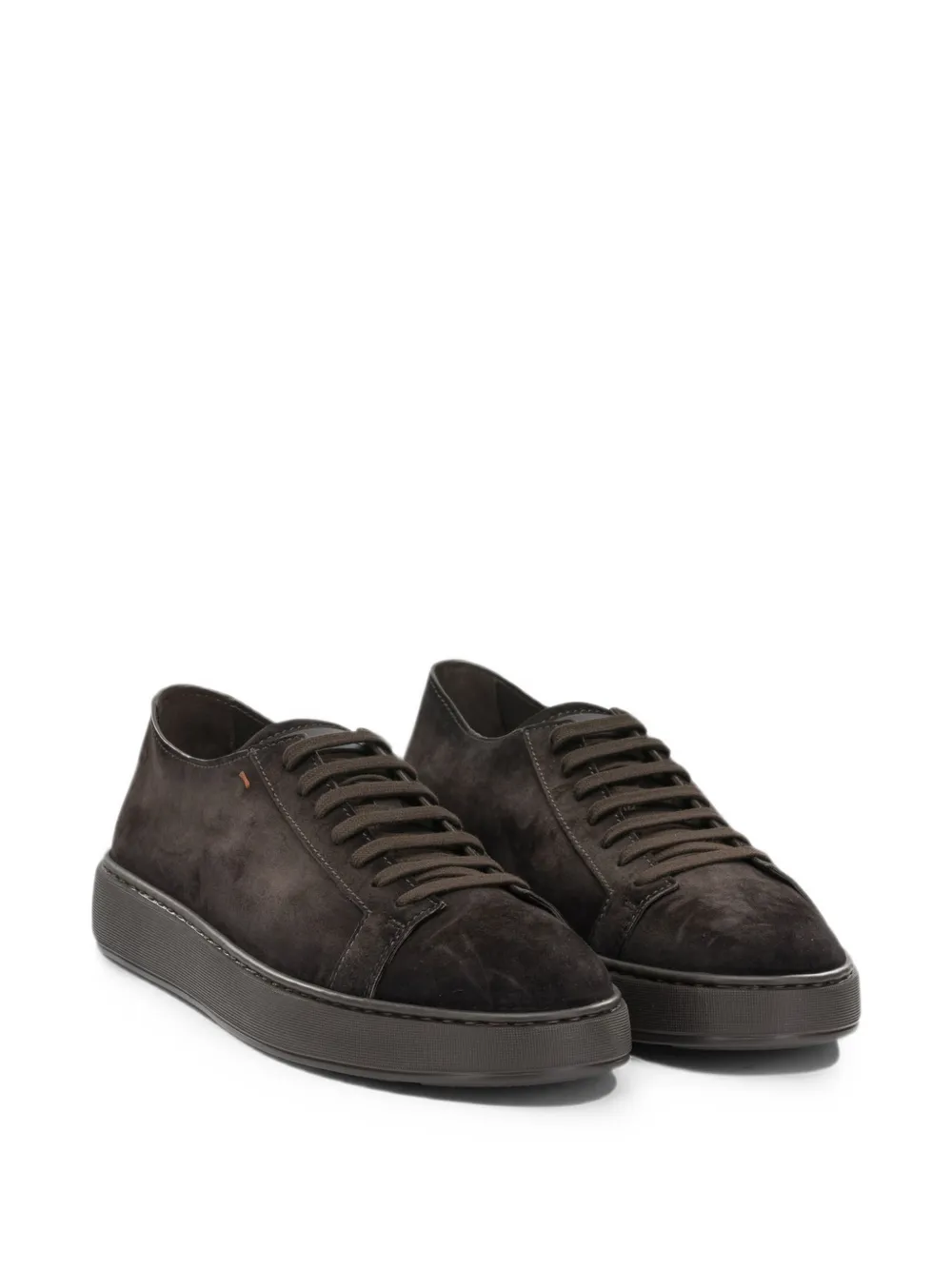 Santoni suede lace-up sneakers Bruin
