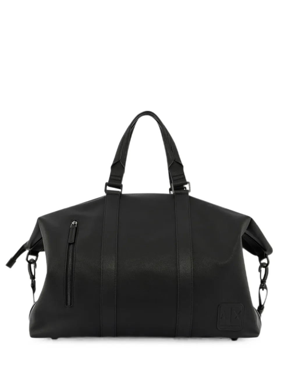 Armani Exchange grained-texture zip-detail holdall - Nero