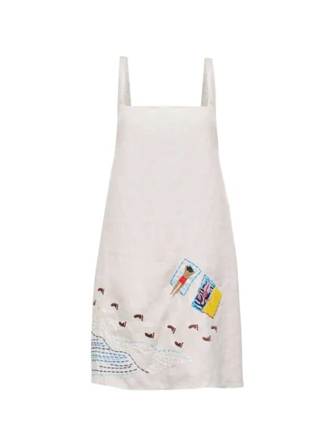 STAUD Brio linen mini dress