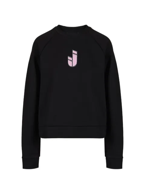 Iceberg crystal-embellished raglan-sleeve sweatshirt