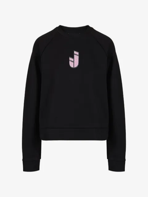 Iceberg sudadera con detalles de cristal y mangas raglán
