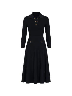 Polo Ralph Lauren cable-knit Flared Dress | Blue | FARFETCH