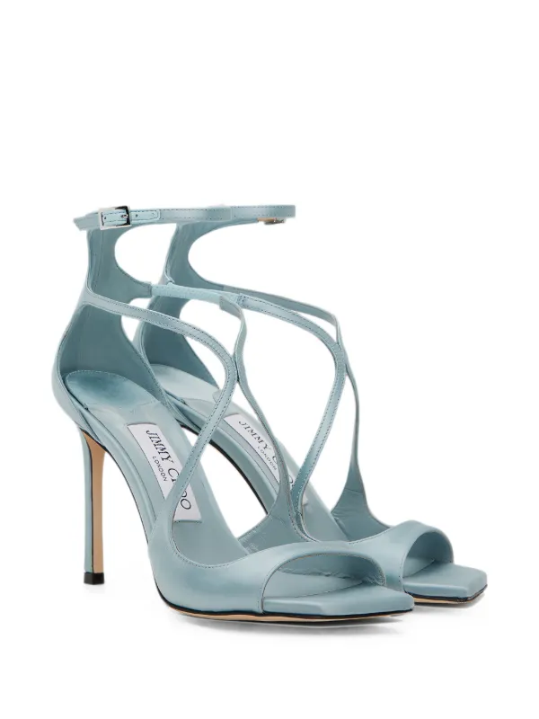 Jimmy Choo Azia crossover-strap Sandals | Blue | FARFETCH