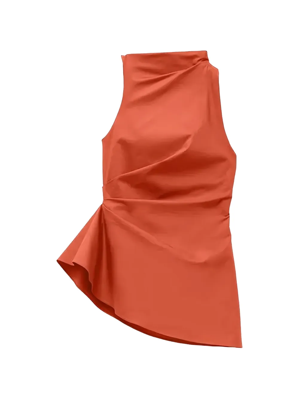 Alexander McQueen draped asymmetric top - Arancione