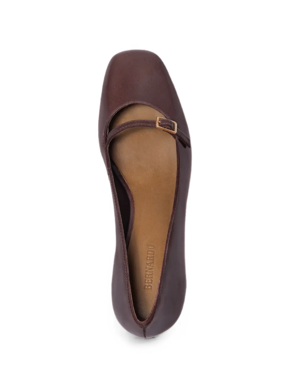 Bernardo Amelie pumps met blokhak en gespbandje Bruin