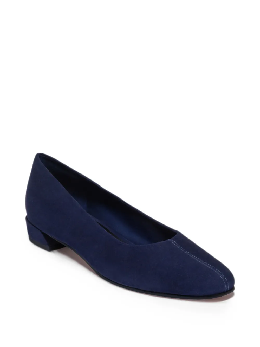 Bernardo Nero suède pumps met amandelvormige neus Blauw