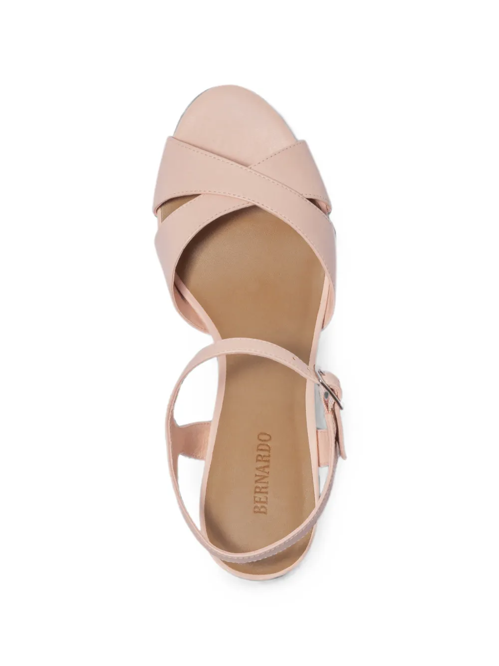Bernardo Ginni sandalen met gekruiste bandjes en gespsluiting Roze