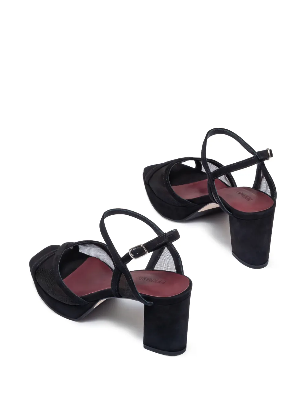 Bernardo Celeste sandalen met mesh vlak Zwart