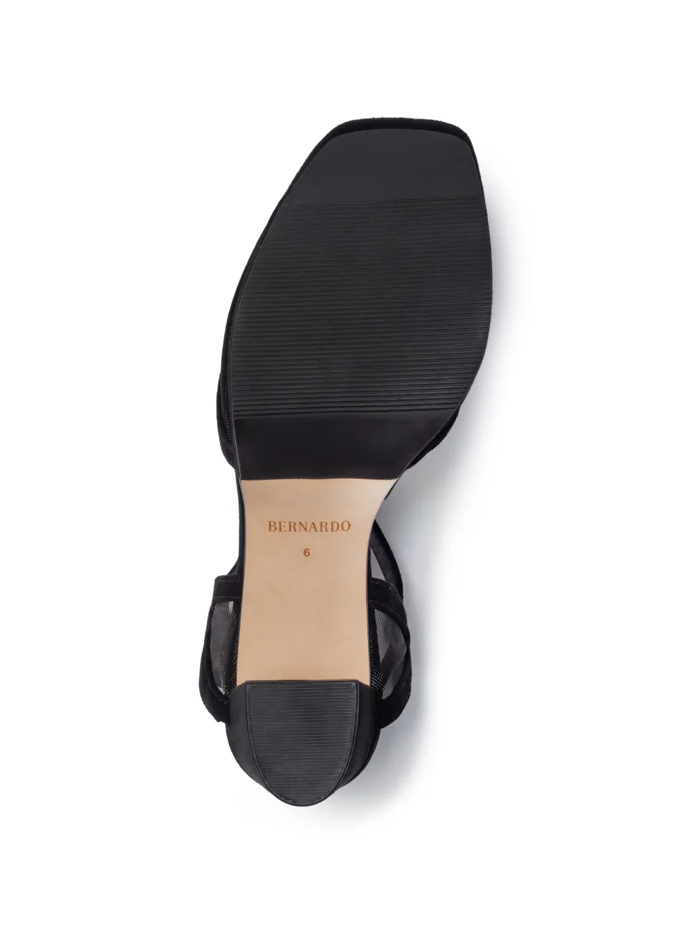 Bernardo Celeste sandalen met mesh vlak Zwart