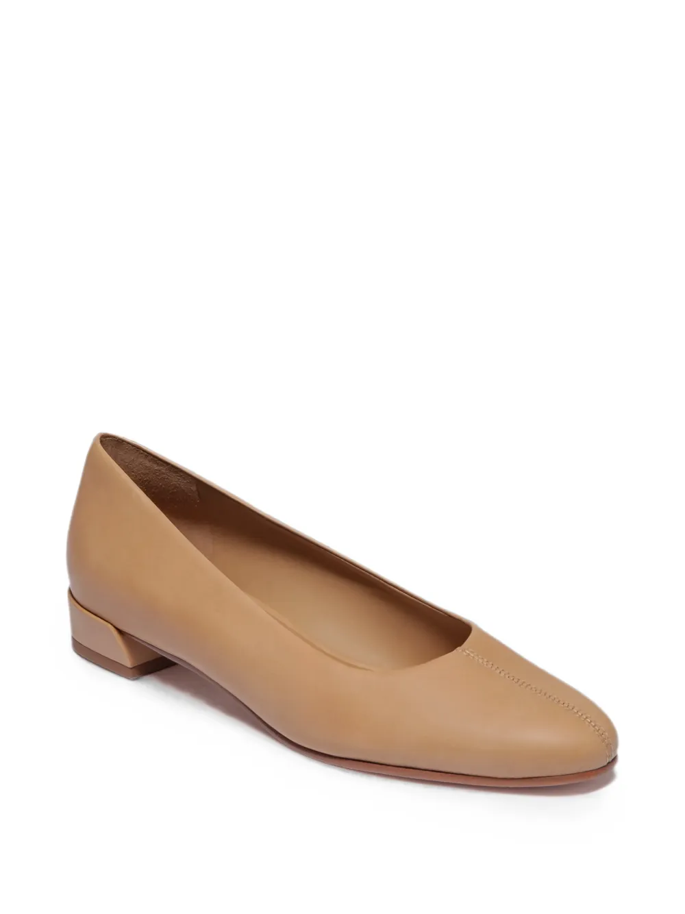 Bernardo Dune pumps met vierkante neus en blokhak Beige