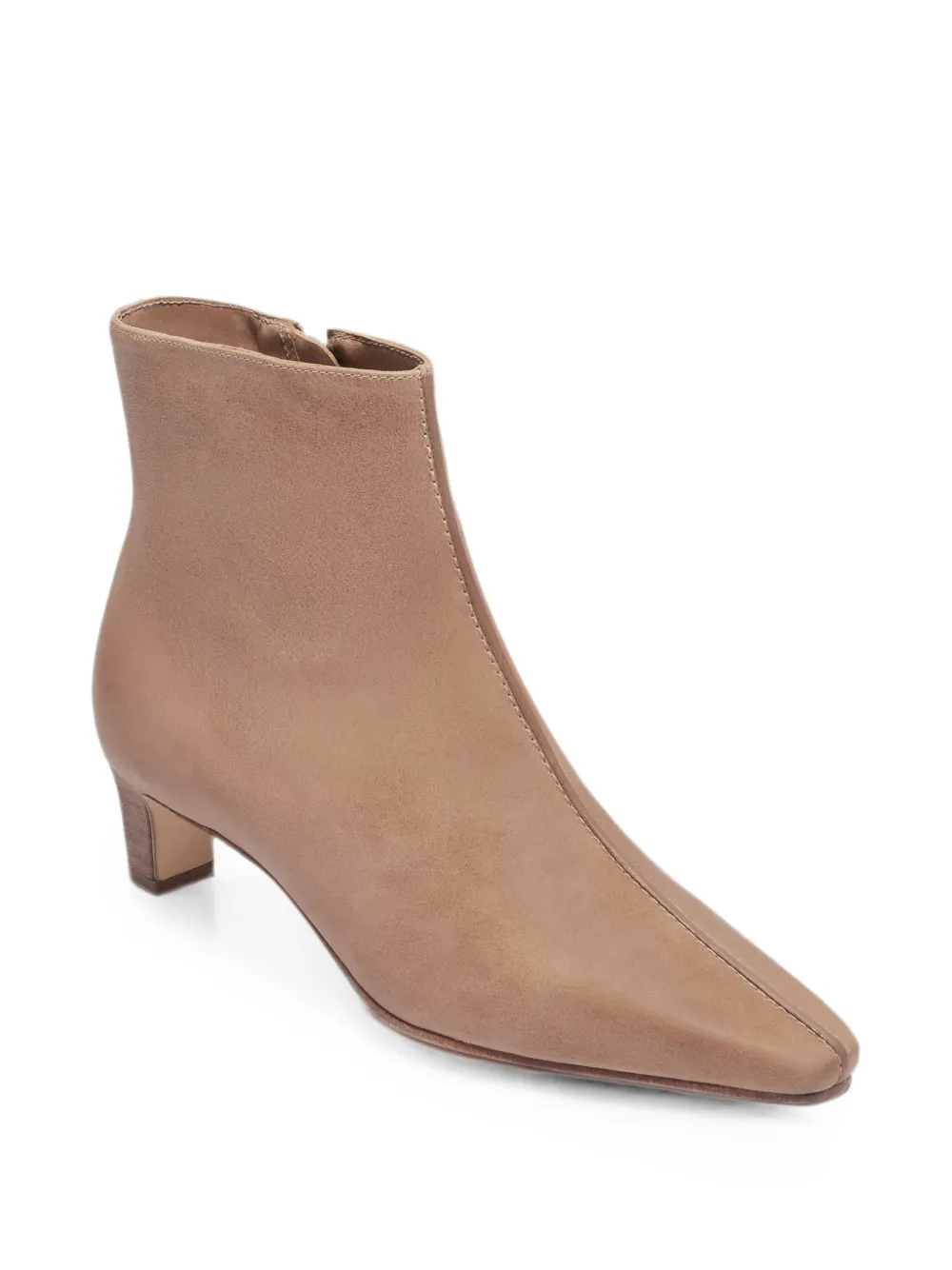 Bernardo Everett enkellaarzen met vierkante neus Beige