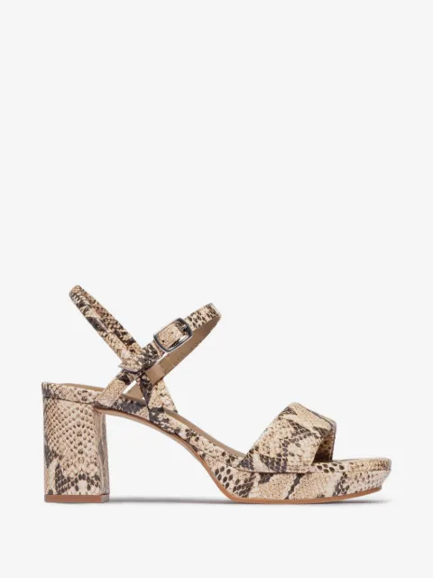 Bernardo snakeskin-effect platform sandals