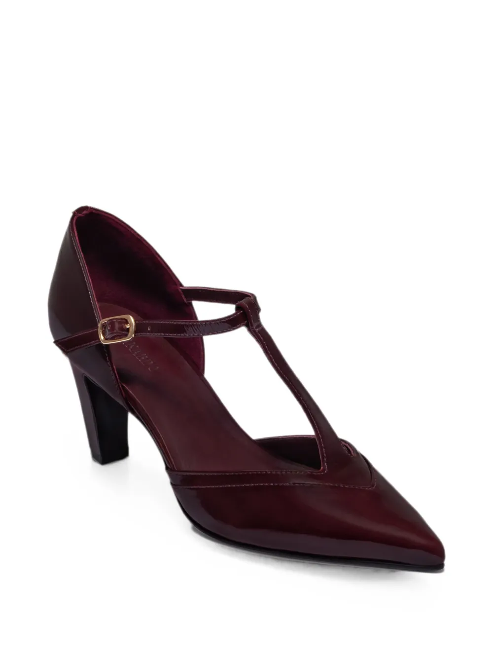 Bernardo Gianna pumps met puntige neus en T-bandje Rood