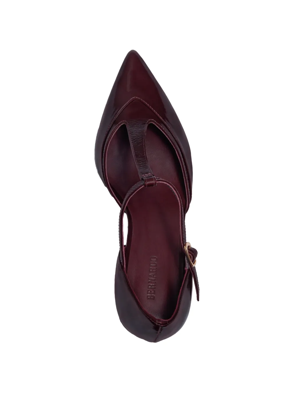 Bernardo Gianna pumps met puntige neus en T-bandje Rood
